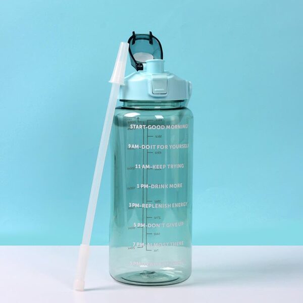 2 L Water Bottle with Straw --Green