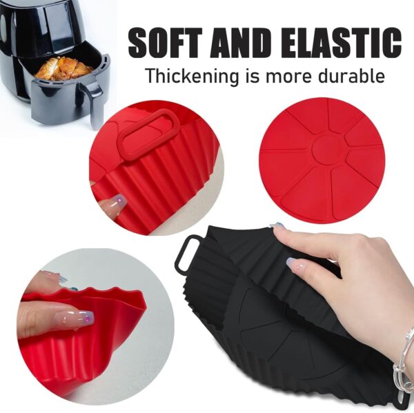 2-Pack Reusable Silicone Air Fryer Baking Tray Liners - Image 6