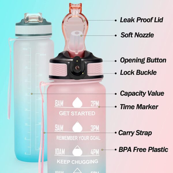 Motivational Water Bottle 1 LT - Image 3