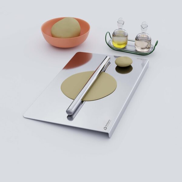Stainless Steel Chopping Board and Rollin Pin