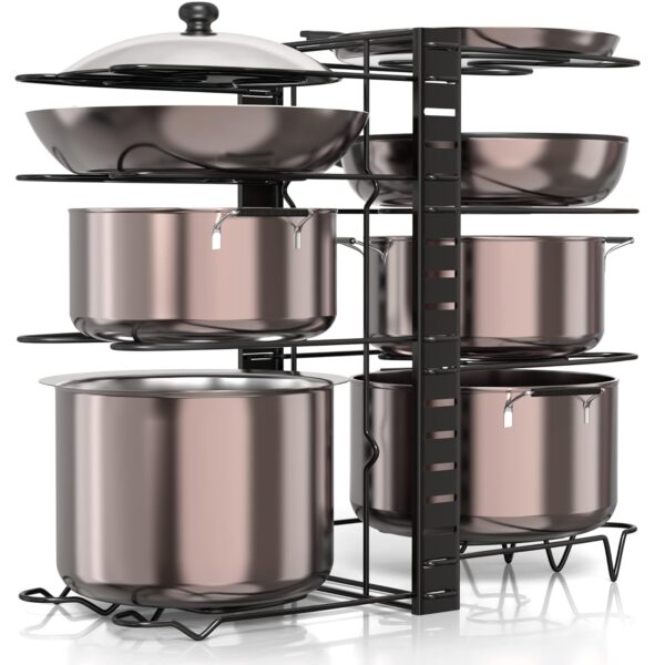 Adjustable Heavy-Duty Pot and Pan Organizer Rack