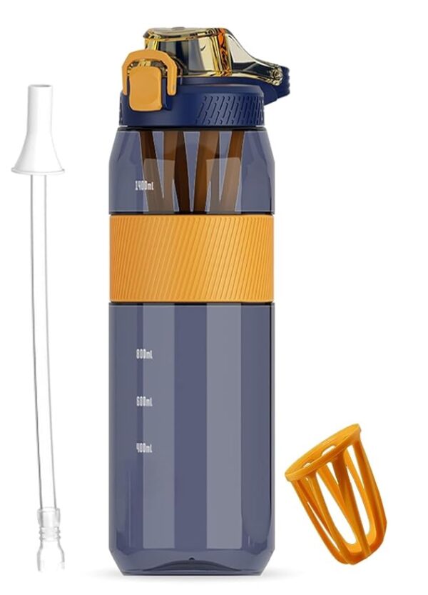 Sports Water Bottle with Straw and Fruit Infuser