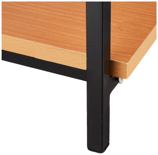 Microwave Oven Stand with Metal Frame & Wood Shelves - Image 4