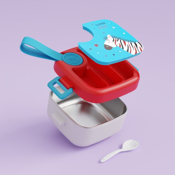 Kids Zebra Bento Lunch Box Set