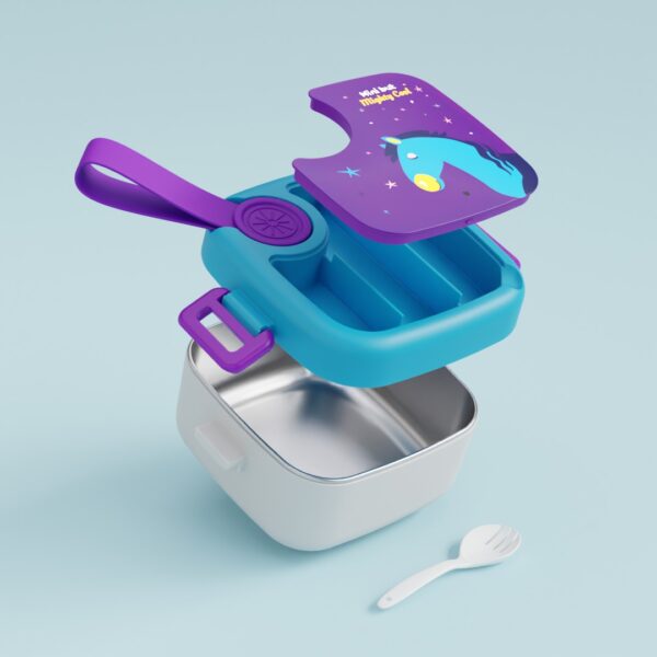 Kids Unicorn Bento Lunch Box Set - Image 3