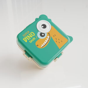 Cartoon Print Lunch box -Green Dinosaur Design