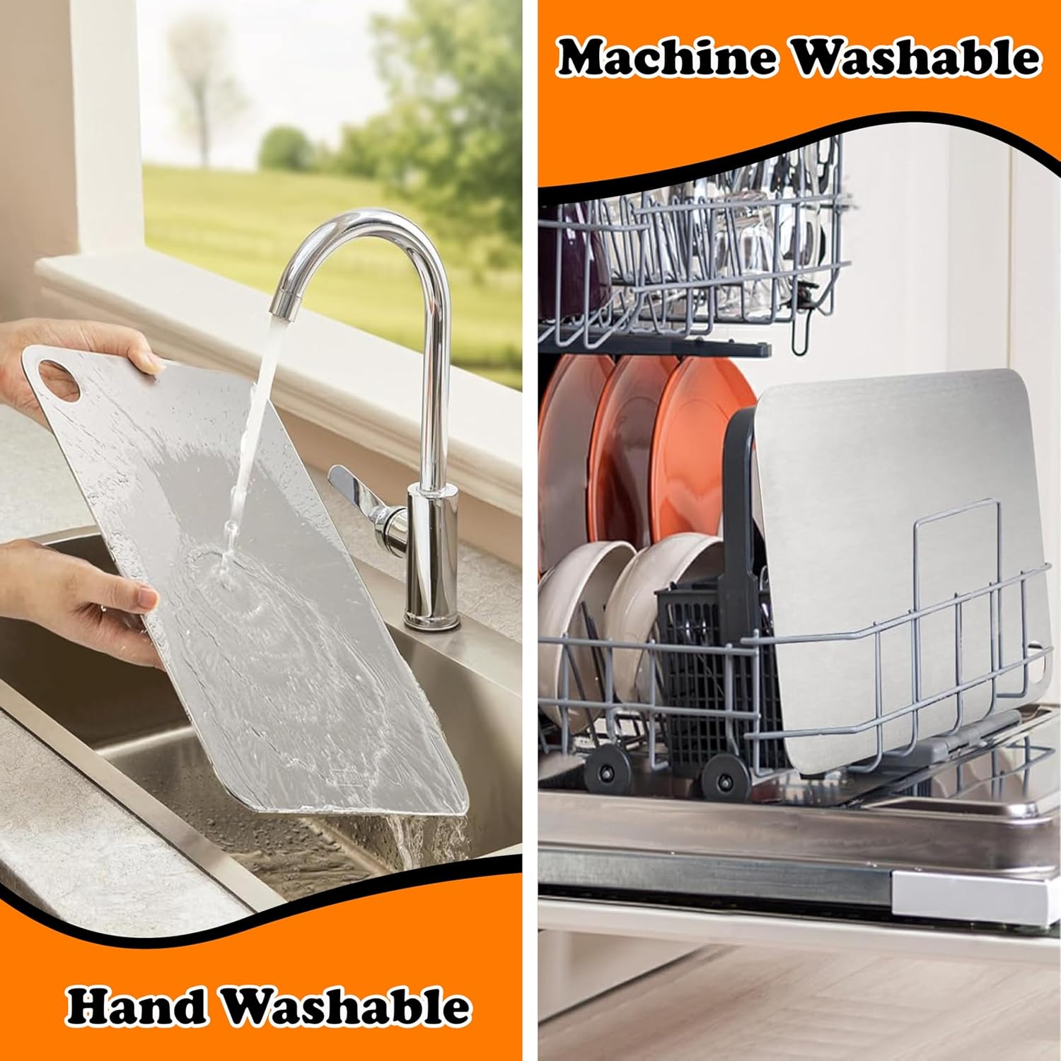 O Stainless Steel Cutting Board-36*25 cm - Image 3