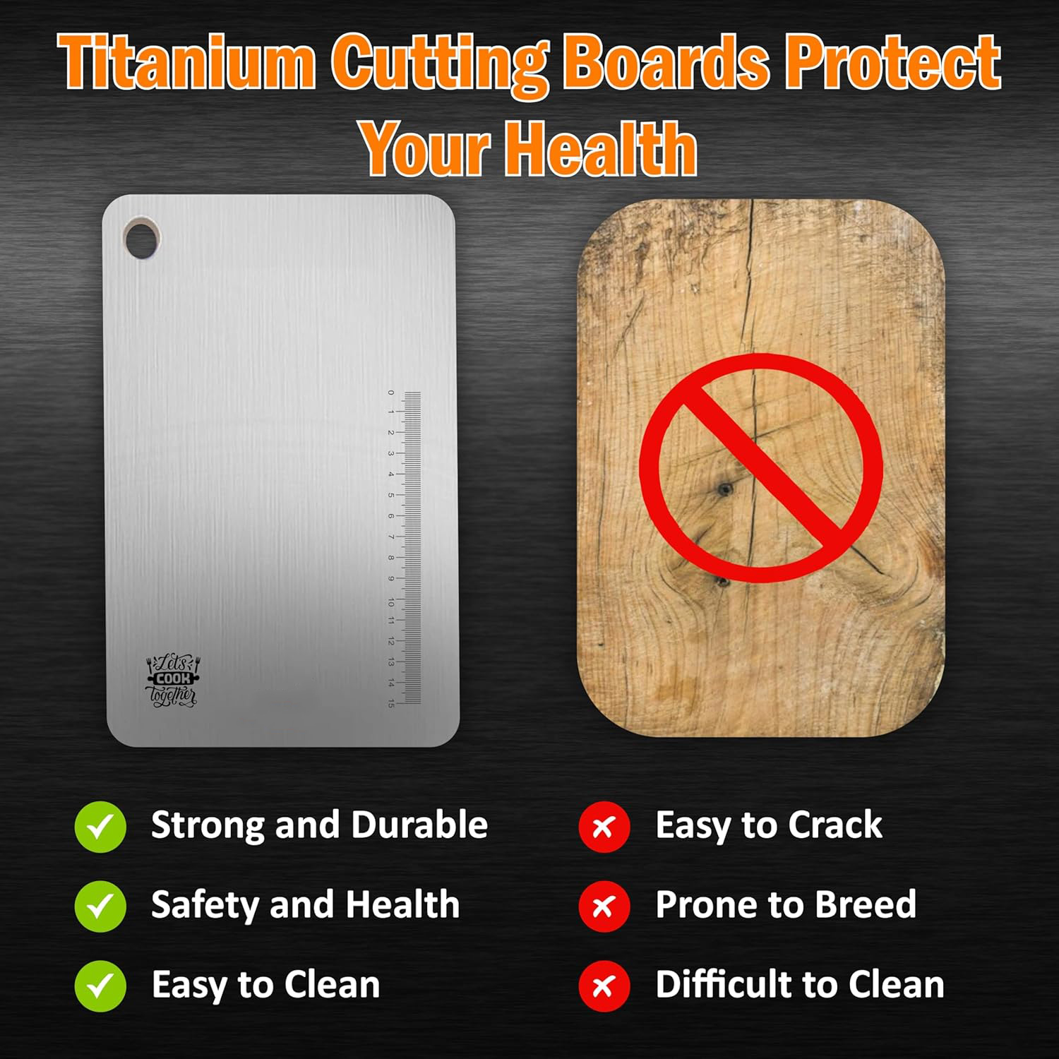 O Stainless Steel Cutting Board-36*25 cm - Image 8