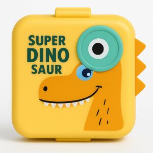 Cartoon Print Lunch box - Yellow Dinosaur Design