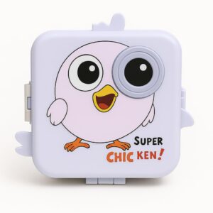 Cartoon Print Lunch box -Purple Chick Design