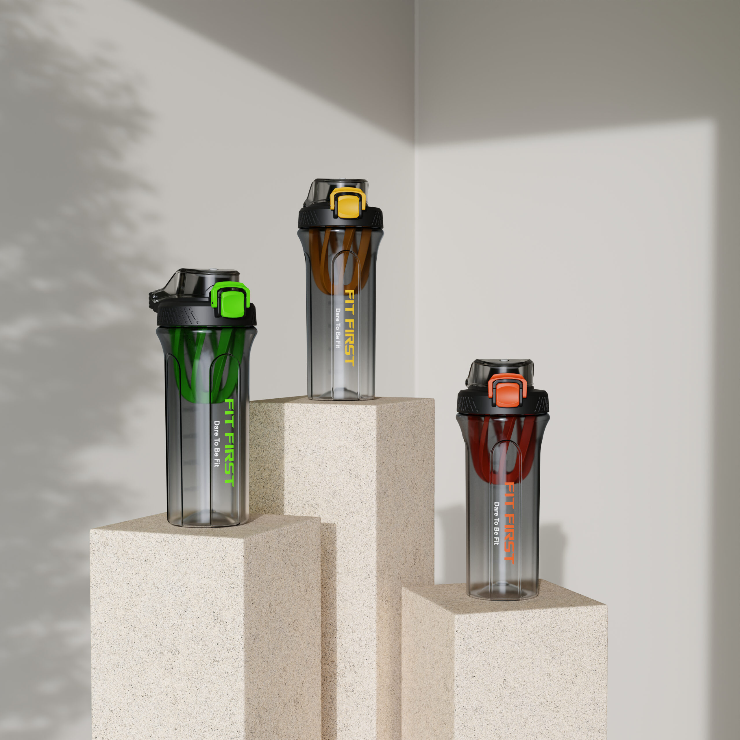 Fit First Sports Shaker Bottle-Yellow - Image 4