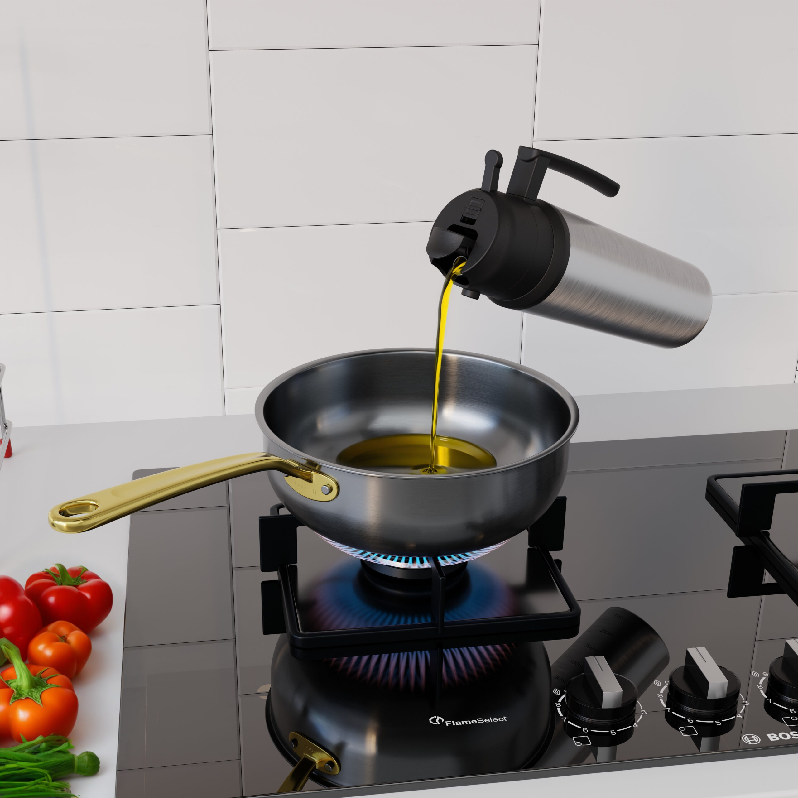 2-in-1 Stainless Steel Oil Dispenser - Image 4