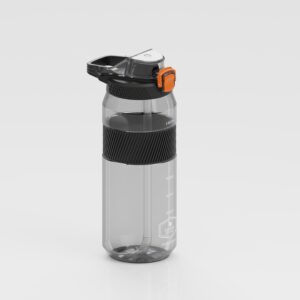 Tritan Sports Water Bottle- Black+ Orange