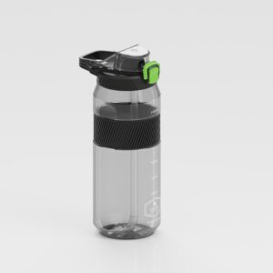 Tritan Sports Water Bottle- Black+ Green